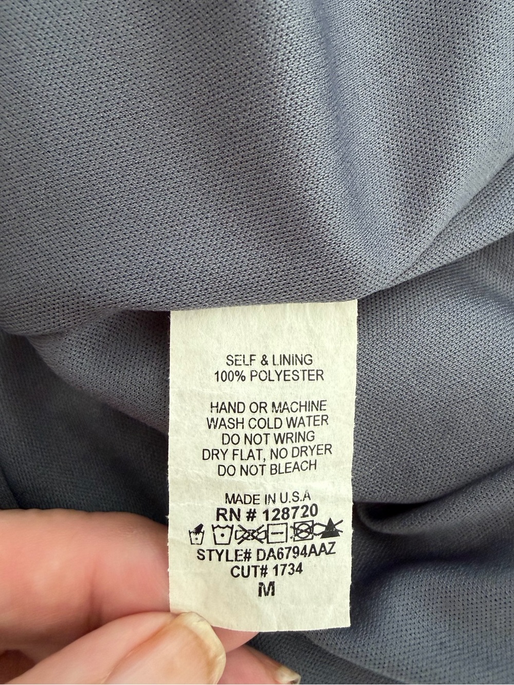 Mi.a.mi Gray Shift Dress Medium Made USA Cuffed Sleeve Pocket Minimalist - Picture 5 of 5